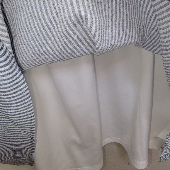 Monteau Searsucker striped sleeveless summer dresss Size 2x - Picture 5 of 7